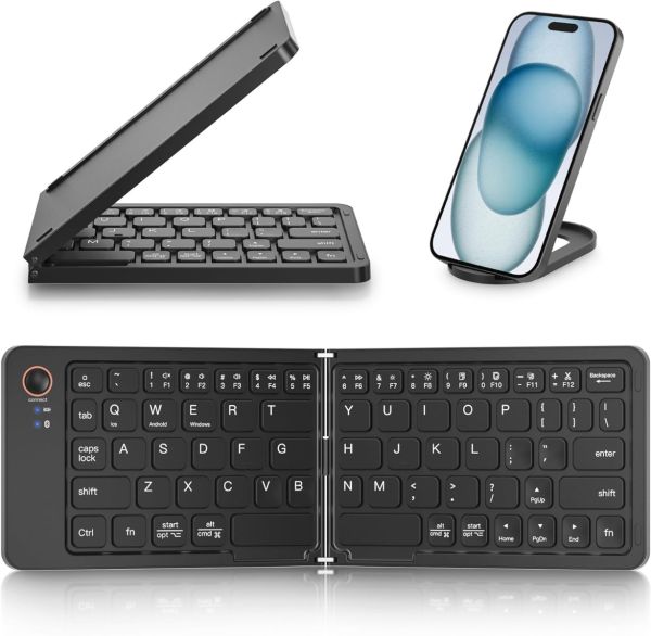 B023 Rechargeable Ultra Slim Folding Pocket Bluetooth Keyboard